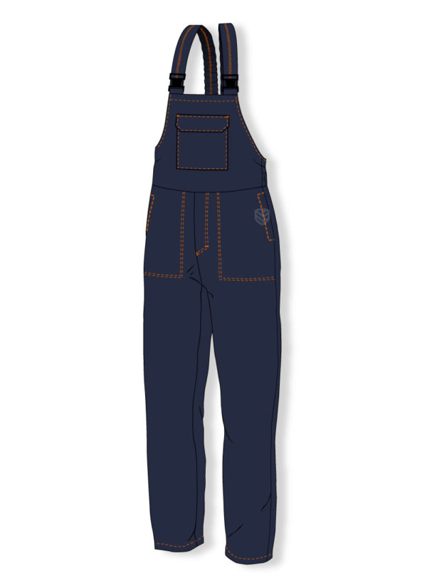 Flame retardant bib and brace trousers for welders
