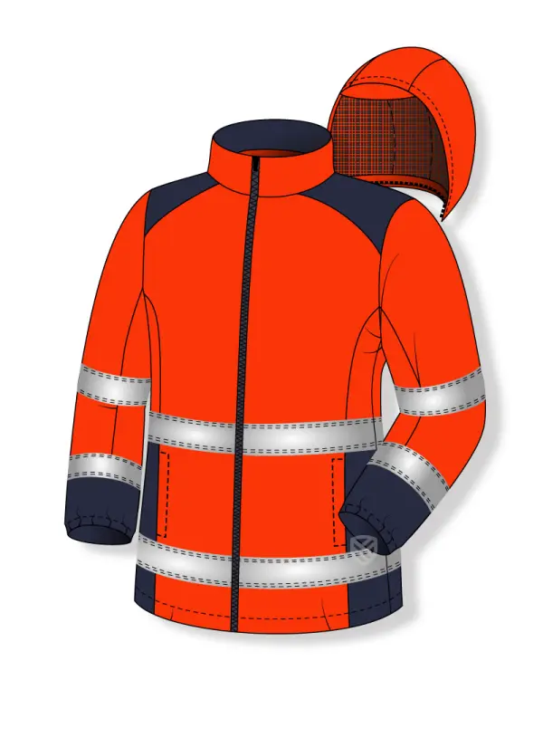 High visibility softshell type sweatshirt