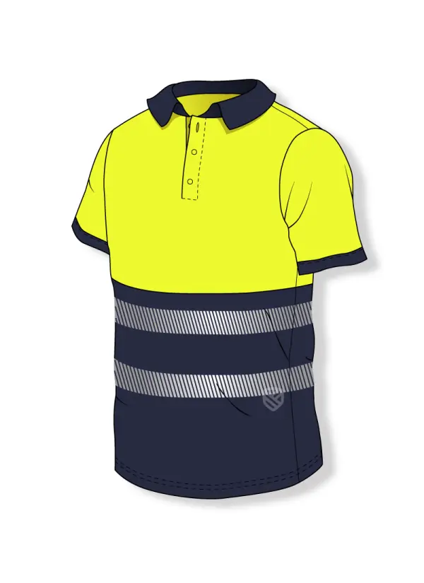 High-visibility polo shirt.
