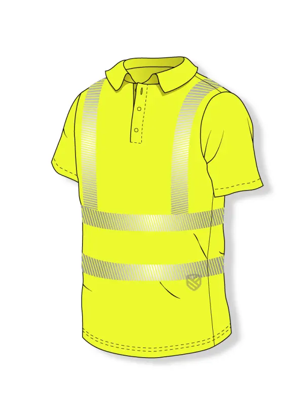 High-visibility polo shirt.
