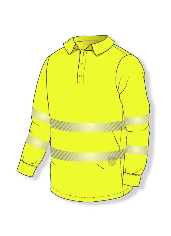High-visibility polo shirt.