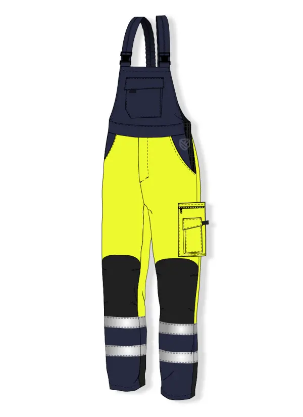 Warmed intensive visibility dungarees