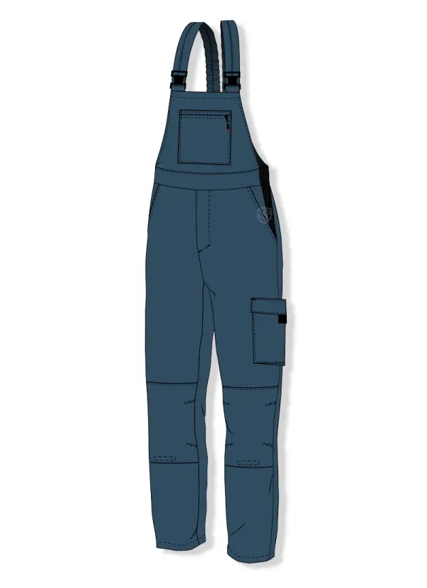 Work bib and brace trousers