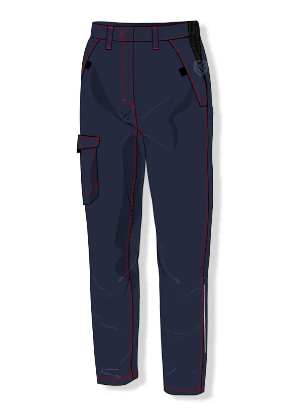 Women's trousers protecting against electric arc