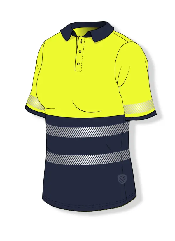 Women's polo shirt with 50+ UV protection