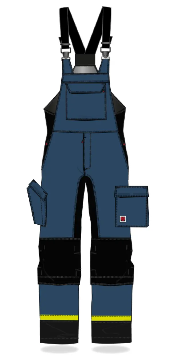 Multi-protective bib & brace trousers