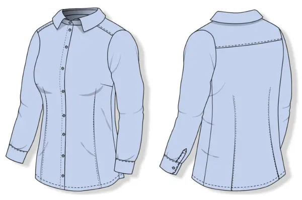 Ladies' long-sleeved shirt